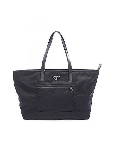 Prada Prada VELA Tote Bag Handbag Nylon Saffiano Leather Women's Black 1BG052 (view 1)