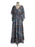 Boemo 100% Polyester Paisley Blue Boemo Casual Dress Size M - photo 1