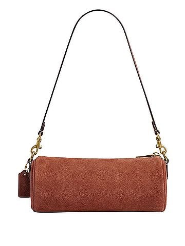Coach Suede Barrel Bag Leather Crossbody Bag (view 2)