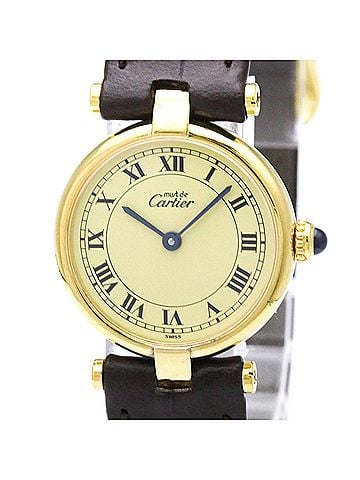 Cartier CARTIER Must Vendome Vermeil Gold Plated Quartz Ladies Watch 590004 (view 1)
