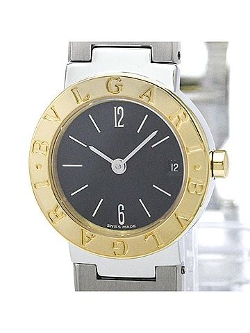 Bvlgari BVLGARI BVLGARI-BVLGARI 18K Gold Steel Quartz Ladies Watch Polished (view 1)