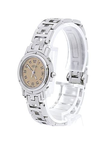 Hermès HERMES Clipper Stainless Steel Quartz Ladies Watch CL4.210 Polished (view 2)