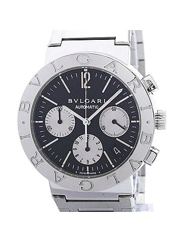 Bvlgari BVLGARI BVLGARI-BVLGARI Chronograph Automatic Watch BB38SSCH Polished (view 1)