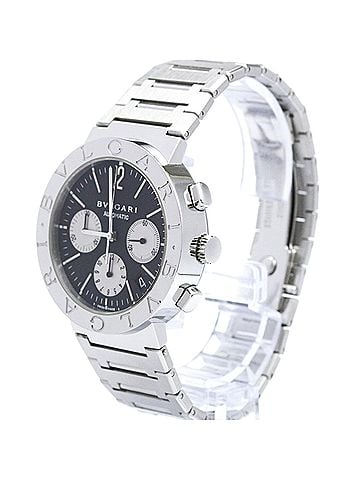 Bvlgari BVLGARI BVLGARI-BVLGARI Chronograph Automatic Watch BB38SSCH Polished (view 2)