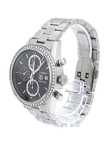 TAG Heuer TAG HEUER Carrera Chronograph Diamond Stainless Steel Automatic Mens Watch CV201J Polished (view 2)