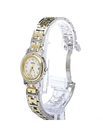 Hermès Hermes Clipper Quartz Gold Plated,Stainless Steel Women's Dress/Formal CL4.220 (view 2)