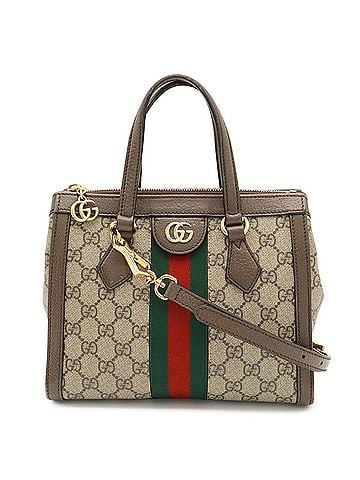 Gucci GUCCI Ophidia GG Supreme Small Tote Bag, Handbag, Shoulder Leather, Beige/Mocha Brown, 547551 (view 2)