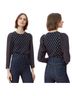 Rebecca Taylor 100% Wool 100% Silk Polka Dots Blue White Silk Pullover Sweater Size S - photo 1