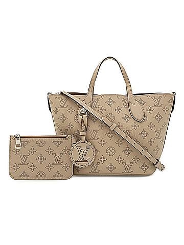 Louis Vuitton LOUIS VUITTON Louis Vuitton Monogram Mahina Blossom PM Shoulder Bag Tote Leather Galet Beige M21849 (view 2)