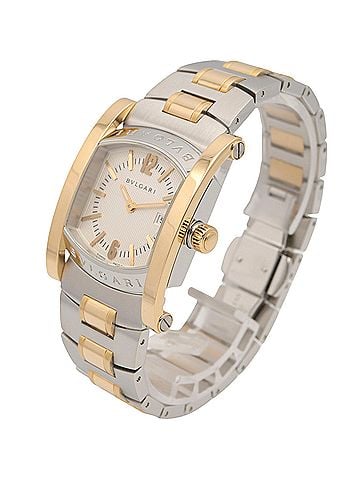 Bvlgari Bulgari BVLGARI Assioma Watch, 18K (Yellow Gold) Stainless Steel, Men's, Silver Tone, AA39SG (view 2)