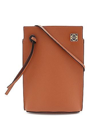 Loewe LOEWE Anagram Dice Pocket Shoulder Bag, Pouch, Pochette, Classic Calf Leather, Tan Brown C630R12X01 (view 2)