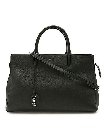 Yves Saint Laurent SAINT LAURENT PARIS YSL Yves Saint Laurent Cabas Rive Gauche Handbag Shoulder Bag Leather Black 394457 (view 1)