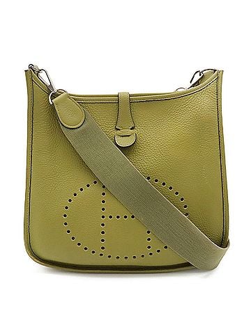 Hermès HERMES Evelyne II 2 PM Shoulder Bag, Taurillon Clemence Leather, Anise Green, ?H Stamp (view 2)