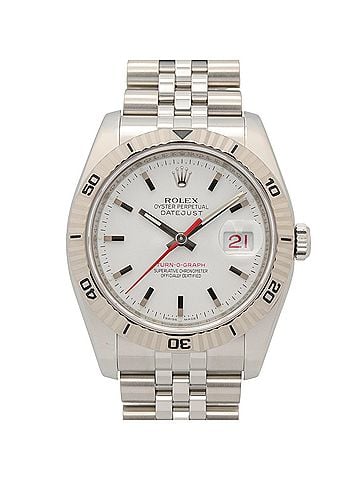 Rolex Rolex Turn-O-Graph D-serial watch, 18K white gold (WG) stainless steel, men's, white, 116264 (view 1)