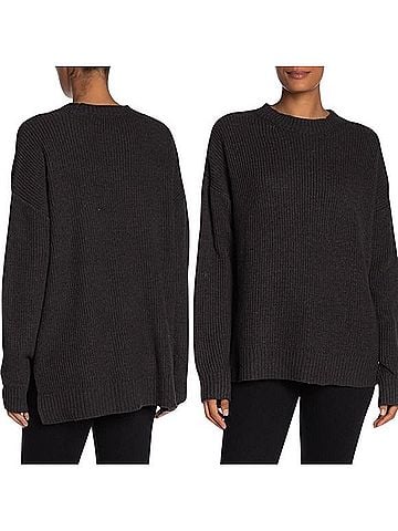 BCBGMAXAZRIA Rib Knit Crew Neck Sweater Pullover Sweater (view 1)