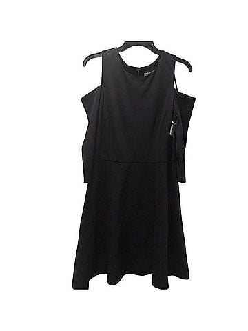 Eliza J Cold Shoulder Fit &amp; Flare Dress Casual Dress (view 2)