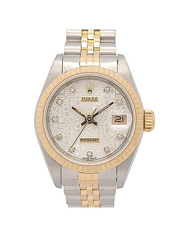 Rolex Rolex Datejust 10P Diamond N-serial Watch, 18K (Yellow Gold) Stainless Steel, Diamond, Ladies', Silver Tone, Computerized, Old Model, 69173G (view 1)