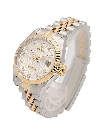 Rolex Rolex Datejust 10P Diamond N-serial Watch, 18K (Yellow Gold) Stainless Steel, Diamond, Ladies', Silver Tone, Computerized, Old Model, 69173G (view 2)