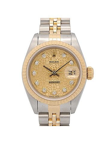 Rolex Rolex Datejust 10P Diamond T-serial Watch, 18K (Yellow Gold) Stainless Steel, Diamond, Ladies', Gold Tone, Champagne, Computer 69173G (view 1)