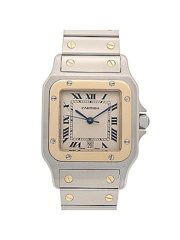 Cartier Cartier Santos Galbee LM Wristwatch, 18K (Yellow Gold) Stainless Steel, Men's/Women's, Silver Tone, W20011C4 (view 1)