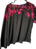 Kohl's Floral Stripes Black Pink Blouse Size XL - photo 5