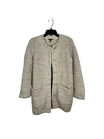 Eileen Fisher Chevron Boucle Knit Long Cardigan Cardigan (view 2)