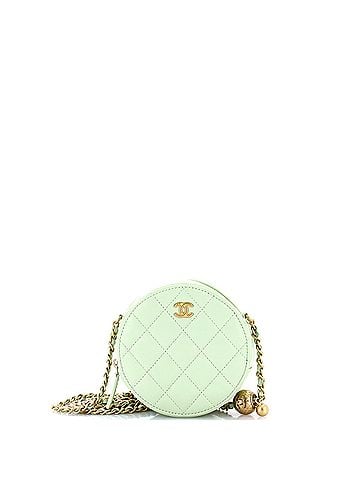 Chanel Pearl Crush Round Clutch with Chain Quilted Lambskin (view 1)