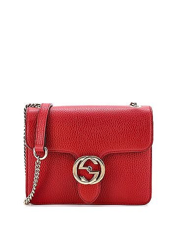 Gucci Interlocking Shoulder Bag Leather Small (view 1)