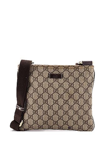 Gucci Zip Top Messenger Bag GG Coated Canvas Small (view 1)
