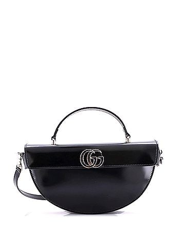 Gucci GG Half Moon Top Handle Bag Patent Mini (view 1)