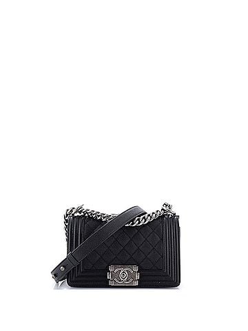 Chanel Boy Flap Bag Quilted Caviar Small (view 1)