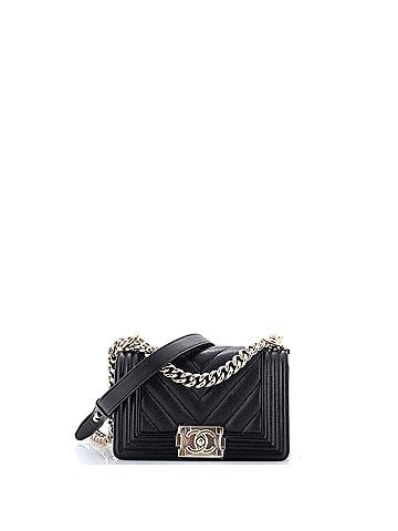 Chanel Boy Flap Bag Chevron Caviar Small (view 1)