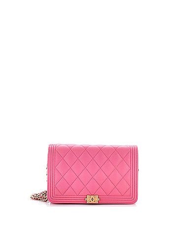 Chanel Boy Wallet on Chain Quilted Caviar (view 1)