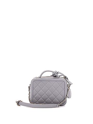 Chanel Filigree Vanity Case Quilted Caviar Small (view 2)