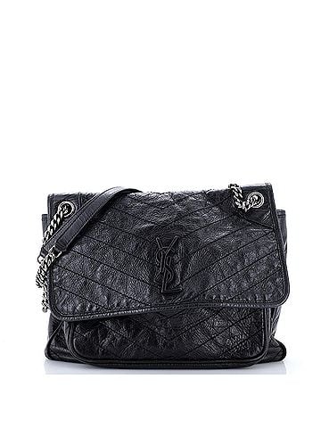 Saint Laurent Niki Chain Flap Bag Matelasse Chevron Leather Large (view 1)
