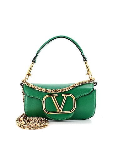 Valentino Garavani VLogo Loco Flap Shoulder Bag Leather Small (view 1)