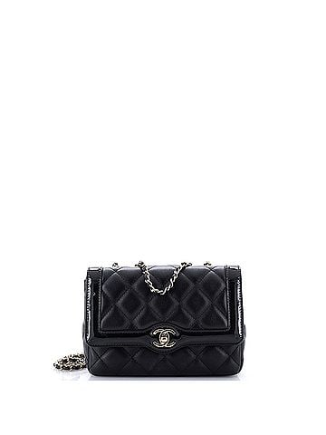 Chanel Two Tone Flap Bag NM Quilted Lambskin with Patent Small (view 1)