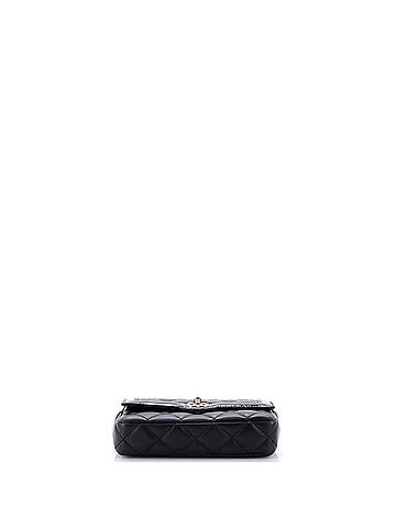 Chanel Two Tone Flap Bag NM Quilted Lambskin with Patent Small (view 2)