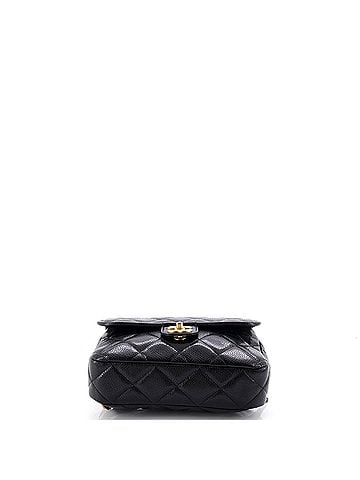 Chanel CC Chain Top Handle Square Backpack Quilted Caviar Medium (view 2)