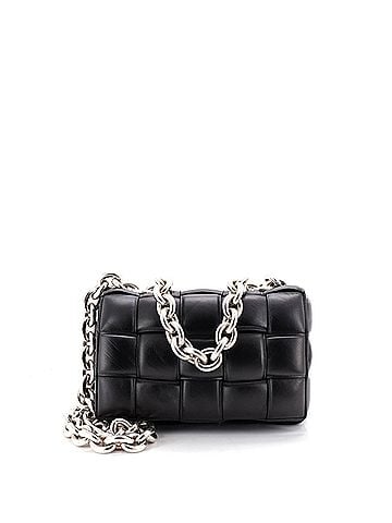 Bottega Veneta Cassette Chain Crossbody Bag Padded Maxi Intrecciato Leather (view 1)