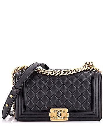 Chanel Boy Flap Bag Quilted Lambskin Old Medium (view 1)