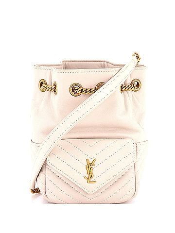 Saint Laurent Joe Bucket Bag Matelasse Chevron Leather Mini (view 1)