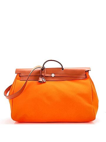 Hermès Herbag Zip Leather and Toile 50 (view 1)