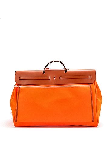 Hermès Herbag Zip Leather and Toile 50 (view 2)