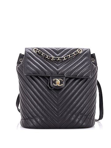 Chanel Urban Spirit Backpack Chevron Leather Large (view 1)