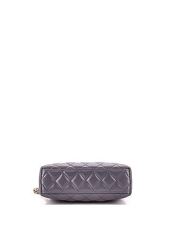 Chanel Kelly Top Handle Shopping Bag Quilted Shiny Aged Calfskin Mini (view 2)