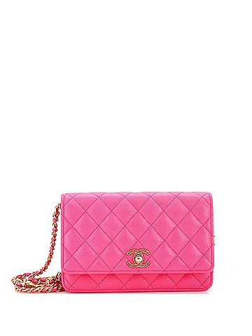 Chanel Flap Bag Charms Strap Wallet on Chain Quilted Caviar (view 1)