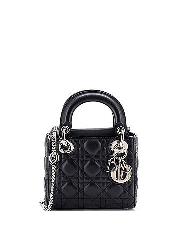 Christian Dior Lady Dior Chain Bag Cannage Quilt Lambskin Mini (view 1)