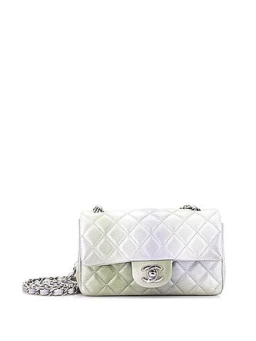 Chanel Classic Single Flap Bag Quilted Ombre Metallic Goatskin Mini (view 1)