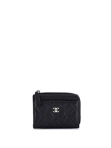Chanel Zip Around Card Holder Quilted Caviar (view 1)